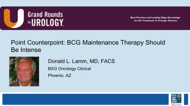 Point Counterpoint: BCG Maintenance Therapy Should Be Intense