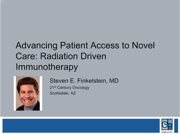 Radiation Driven Immunotherapy